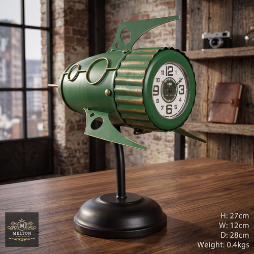 Clock retro rocket - clock,