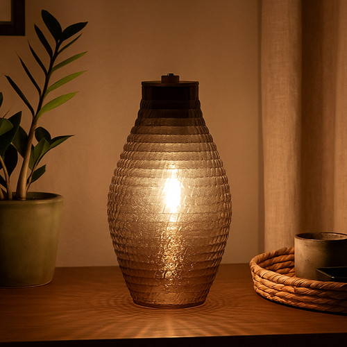 Barrel lamp brown - –,