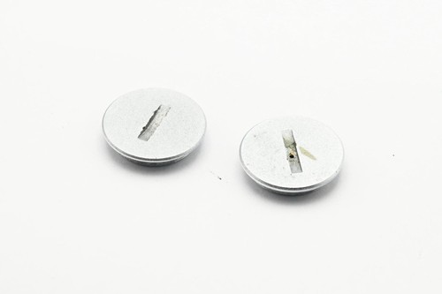 Vintage silver battery two - , cap