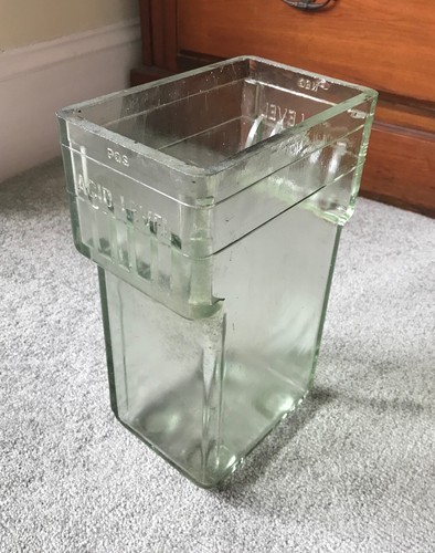 Vintage glass battery - glass, jar