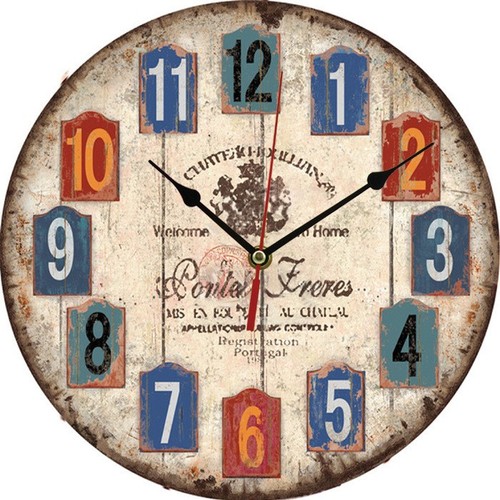Large vintage clock round - large,