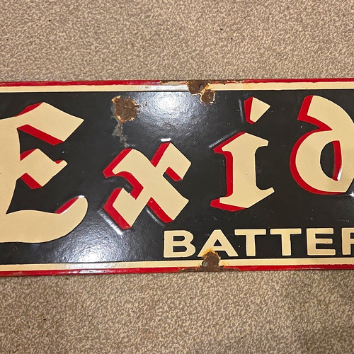 Exide vintage battery metal - exide,
