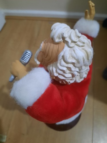 Vintage singing santa right - singing,